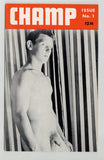 Champ #1 Vintage Gay Beefcake Magazine 1960 Nude Men Physique Photos 36pgs Champ Pub. M35103