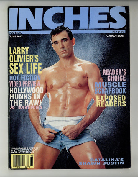 Inches 1993 Shawn Justin, Chad Meyers, Terry Long 100pgs Gay Beefcake Magazine M28587