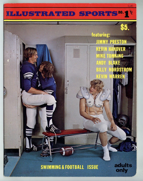 Illustrated Sports V1#1 Jimmy Preston, Kevin Hanover, Mike Tomkins 1975 Gay Sports Jock Magazine 48pgs Swimming & Football M28940