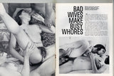 Hot Cocks 1975 Marital Prostitution Pictorial, MFM Married Threesomes 52pgs Marquis Publishing M29208