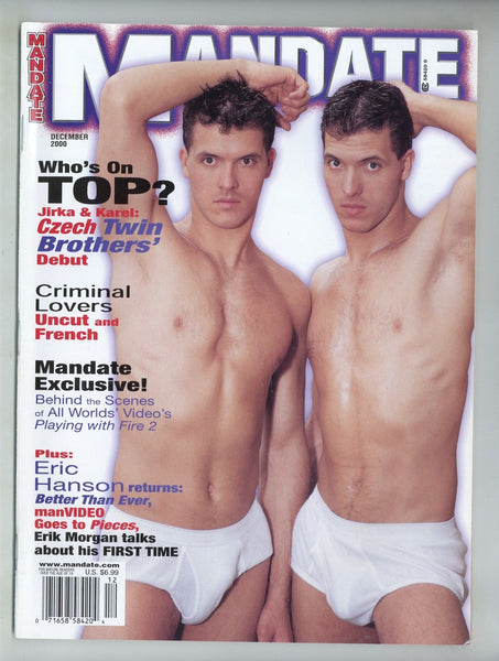 Mandate 2000 Eric Hanson, Frank Taylor, Eric Reins, Erik Morgan, Mark Allen 98pgs Gay Beefcake Magazine M30163