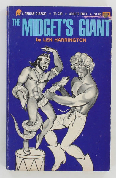 The Midget's Giant by Len Harrington, Trojan Classic TC239 GX Publ. Gay Pulp Fiction Sexual Romance Novel PB346