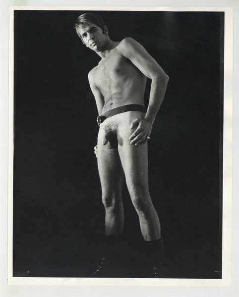 Chad Roberts 1970 Richard Roesener Handsome Hunk Sexy Stare D/W 8x10 Boots Gay Artistic Nude Beefcake Photo J13174