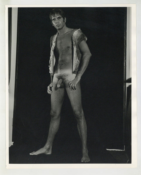 Chad Roberts 1970 Tall Dark Dreamy Beefcake D/W 8x10 Tan Lines Gay Artistic Nude Photo J13178