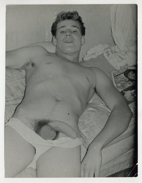 Well Hung Flirty Hunk 1960 Original 8x10 Double Weight Homoerotica Gay Nude Photo J13088