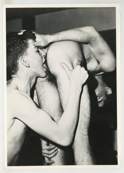 Vintage Homo Erotic Photograph 1960 All Male Hard Sex 7x10 Original Double Weight Photo J13143