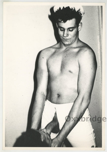 Naval Cadet Hung Sailor 1960 Vintage Gay Photo 7x10 Original Double Weight Homo Erotic Photograph J13141