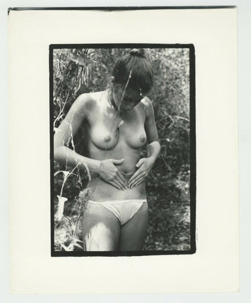 Petite Hippie Girl Brunette 1979 Perky Nipples Panties 8x10 Photo Firm Boobs J7254