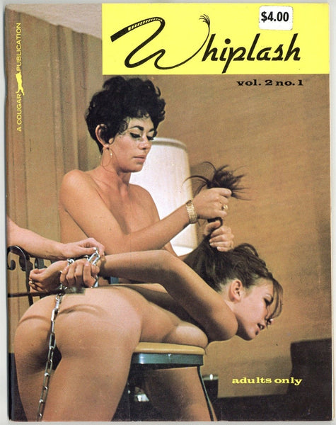 Whiplash V2#1 Cougar Publishing 1968 Early Lesbian Kink Smut Interracial 72pg M22511