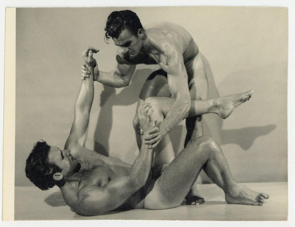 Bruce Of Los Angeles 1950 Gay Beefcake Tanned Muscular Wrestlers Physique Q8269