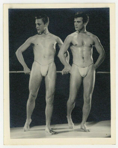 Bruce of Los Angeles Gay Physique Beefcake Photo 1950 Two Nude Men Buff Q7038