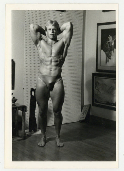 Nordic Beefcake Bodybuilder 1970 Original Photo 5x7 Gay Physique Muscular J9277
