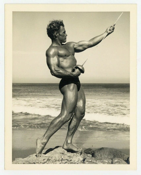 Roy Hilligenn Beefcake 1950 Bruce Of LA Gay Physique Sword Fencing Hunk M7448