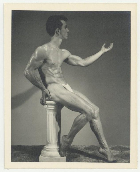 Roy Woodward 1950 Bruce Of LA Bellas 5x4 Pedestal Gay Physique Beefcake Q8201