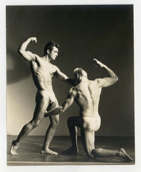 Spartan Of Hollywood 1950 Gay Physique Photo Bob John & Bob Rome Beefcake Q7918