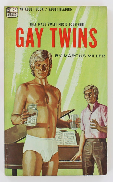 Gay Twins by Marcus Miller 1968 Greenleaf AB435 Vintage Gay Romance Novel LGBT B22