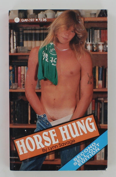 Horse Hung by Lynn Savage 1991 Surrey House GAY-197 Surree Series 186pg Vintage Gay Pulp Fiction PB185