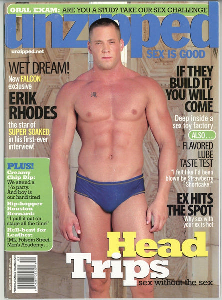 Unzipped 2005 Erik Rhodes Jacob Slader 82pgs Falcon Studio Gay Magazine M24220