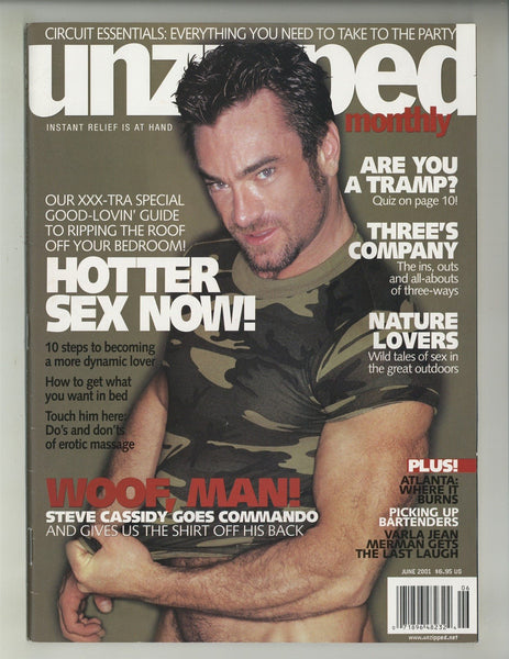 Unzipped 2001 Steve Cassidy, Mike Austin 82pgs Brad McGuire Gay Magazine M24656