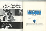 Leisure V1#1 Beatnik Erotica Magazine 1969 Soft Couples Porn Magazine 68pgs Peyote Press Hairy Hippie Women M25068