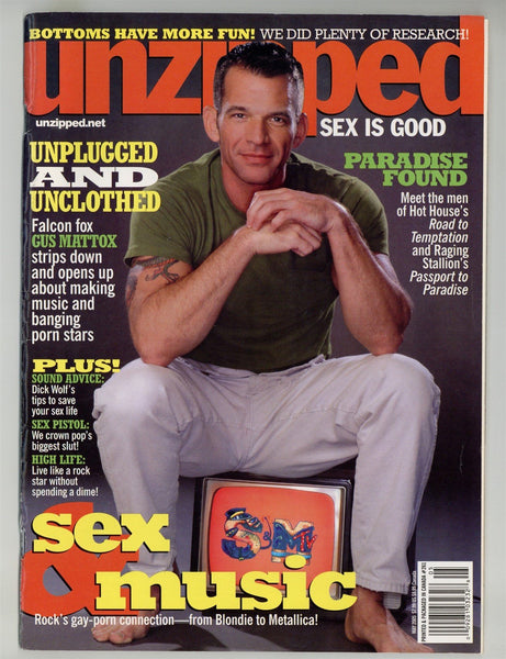 Unzipped 2005 Gus Mattox, Dean Coulter, Eddie Stone 82pgs Beefcakes Gay Magazine M25331