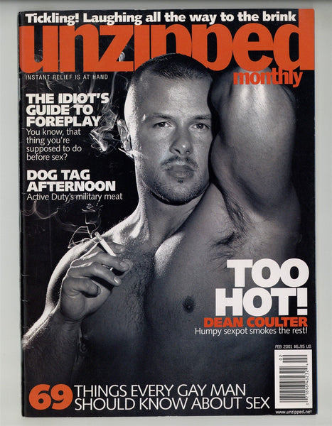 Unzipped 2001 Dean Coulter, Michael Childers 82pgs Smoking Hot Gay Pinup Magazine M25339