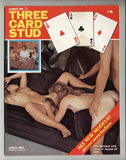 Three Card Stud 1978 Poker Card Game Sexual Pictorial 48pgs Hard Sex Magazine M26076