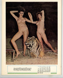 Film & Figure Calendar 1969 Jaybird 16pgs Nude Psychedelic Hippie Girls Hairy Beaver Magazine M26177
