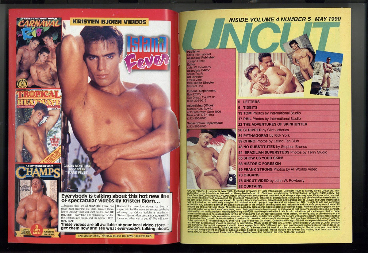 Uncut 1990 Frank Strong, Latino Fan Club, Terry Studio 84pgs Gay Magaz –  oxxbridgegalleries