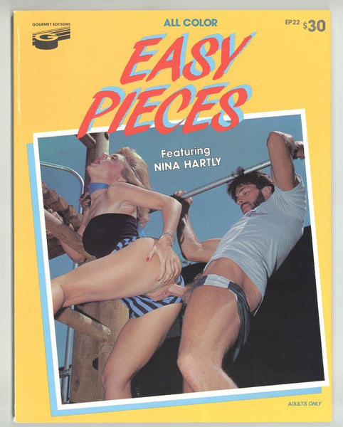 Easy Pieces 1989 Early Nina Hartley, Gorgeous Petite Brunette 68pg Gourmet Edition Porn Loop Film Magazine M28623