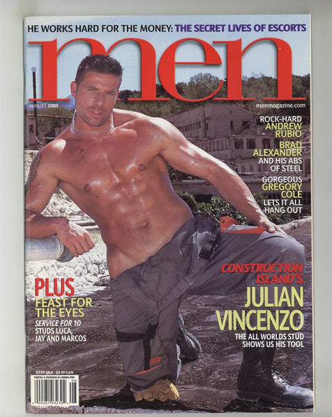 Men 2005 Julian Vincenzo, Andrew Rubio 82p Blake Stone Gay Pinup Magazine M28728