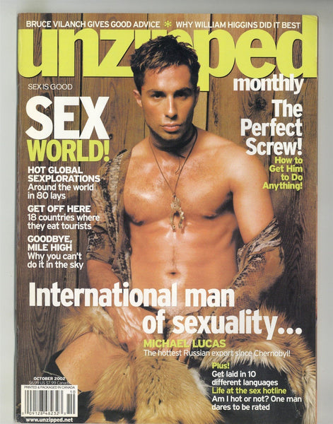 Unzipped 2002 Michael Lucas, William Higgins 82pgs Ryan McGinley Gay Magazine M28747