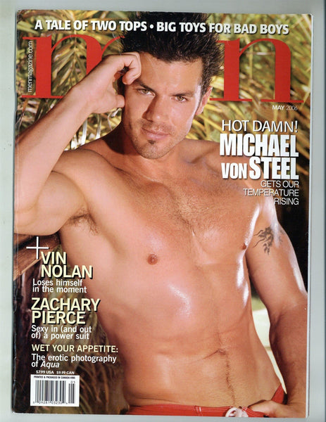 Men 2006 Michael Von Steel, Vin Nolan, Zachary Pierce 82pgs Freddy Navas Gay Magazine M29039