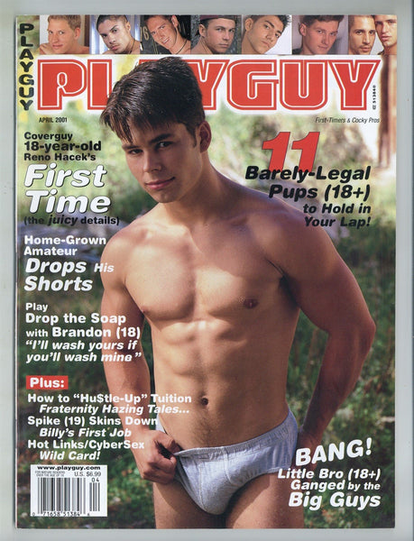 Playguy 2001 Marc Winters, Brandon James, Reno Hacek 100pgs Gay Pinup Magazine M29480