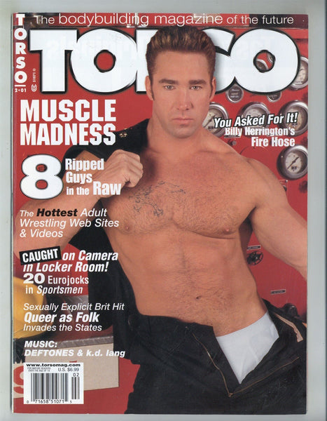 Torso 2001 Billy Herrington, Derrick Knight, Vincent Greco 100pgs Gay Pinup Magazine M29484