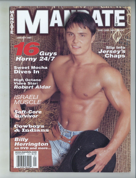 Mandate 2001 Martin Marek, Zach Thomas, Leo Desilver, Jersey Kozar 100pgs Gay Beefcake Magazine M29784