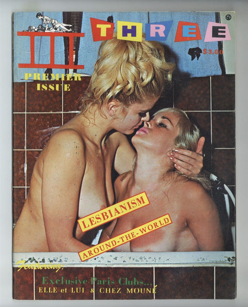 Three Magazine V1#1 Queer Lesbian Publication 1969 Eric Stanton, Gay Female Cross Dressing 64pgs Rare Consolidated Publishing M29955