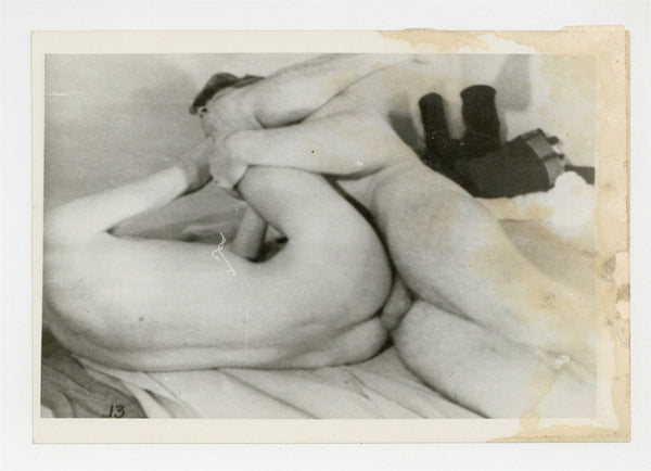 Vintage 1960 Homoerotic 5x4 Hard Sex LGBTQ Boyfriends Couple Gay Nude Photo Q8719