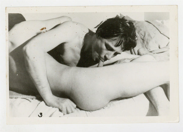 Gay Couple 1960 Vintage 5x4 Boyfriends Oral Sex Homoerotic Nude Photo Q8718
