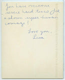 Lisa From The Disco 1970 Hairy Lush Female Licking Lips Polaroid Photo w/Love Note Q8933