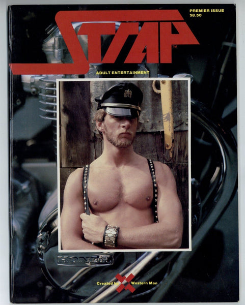 Strap V1#1 Ty Nevelson, Christopher Voight, Michel Guillot1979 Fred Bisonnes, Leathermen 52pgs Western Man Publ. M35636