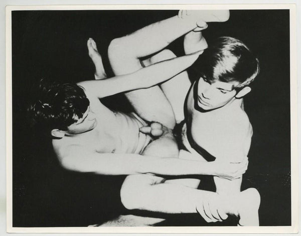 Vintage Gay Photograph 1960 Two Nude Men Anal Sex 8x10 Original Photo J13139