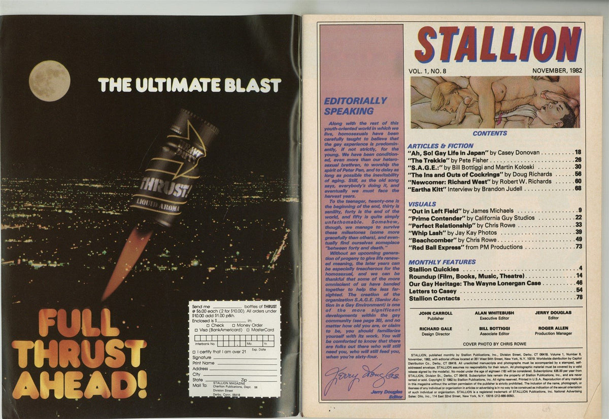 Stallion 1982 Jason MacBride, Mickey Squires 84pgs Gay Magazine M26136 ...