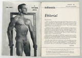 Adonis #14 Lon Coletti 1961 Jerry Ross, Mario Marino, Titan Studio 60pgs Gay Physique Magazine M32504