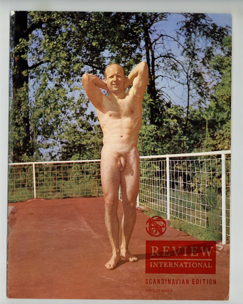 Review International #4 Gay Lifestyle Pinup Magazine 1965 Scandinavian Edition 36pgs Homoerotic Pulp Stories, Reliable Sales Press, Baltimore M37537