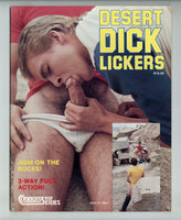 Desert Dick Lickers 1986 Three Hot Studs 40pgs Gay Sex Magazine, Connoisseur Publ. M35911