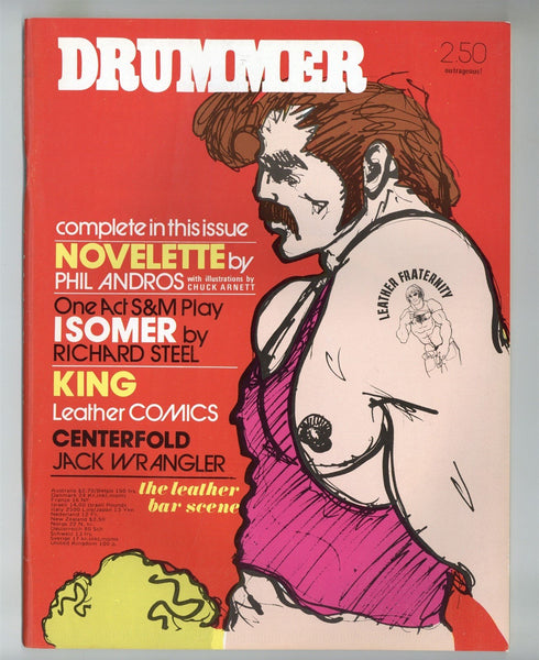Drummer V1#5 Jack Wrangler 1977 King Comics 64pgs Vintage Gay Leathermen Magazine M36371