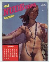 Nude Living Calendar 1967 Vintage Beatnik Pinups 11x17 Parliament 12pgs Vintage Hairy Bush M30293