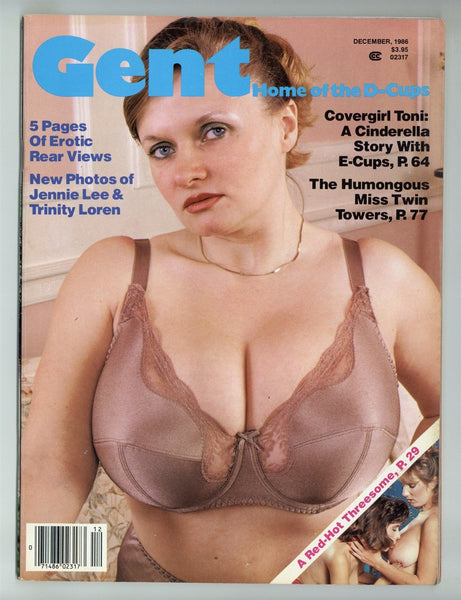 Gent Magazine 1986 Christi Canyon, Toni Francis, Jennie Lee, Trinity Loren, Twin Towers 98pgs Big Boobs Magazine M30305