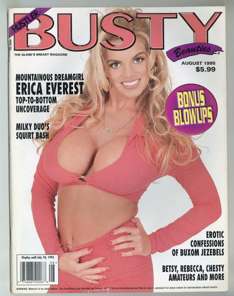 Busty Beauties 1995 Erica Everest, Rebecca Wild 108pgs Big Boobs Magazine, LFP Publ. M37770